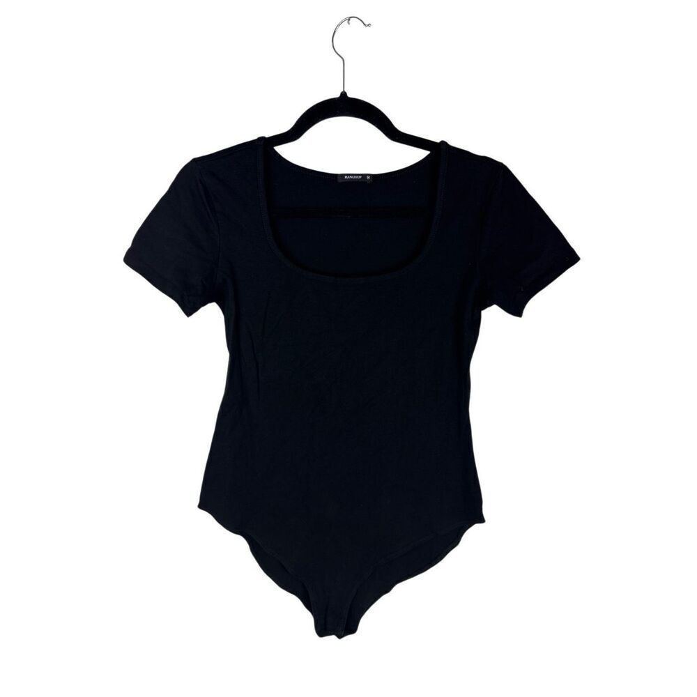 Mango short sleeve black bodysuit- size M